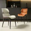 Silla de comedor de diseño minimalista tapizada italiana con respaldo, adecuada para comedor y estudio del hogar, modelo nuevo para mesas de comedor y escritorios