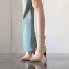 Botines Chuyuji de Gamuza con Tacón Grueso de Tacón Alto para Mujer 2026 Otoño/Invierno Nuevos Botines Elásticos Ajustados para Mujer
