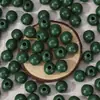 Contas de madeira gravadas multicoloridas, contas soltas para DIY, contas redondas de madeira listradas para pulseiras e colares, acessórios para joias feitas à mão com contas atacado