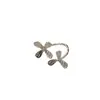Anillo Asimétrico de Flores Pequeñas, Femenino, Elegante, Versátil, Anillo Abierto Apilable, Anillo Único Estilo Ins para Dedo Índice, Transfronterizo