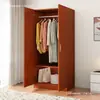 Armario para uso doméstico en el dormitorio, armario colgante simple moderno de doble capa, gabinete de almacenamiento de madera barato para viviendas de alquiler, armario grande ensamblado