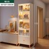 Estante de TV Estante de Livros Rack de Armazenamento de Chão Armário de Armazenamento para Sala de Estar Armário de Armazenamento Estante de Exibição Estante de Livros Doméstica contra a Parede