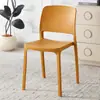 Sillas de comedor de plástico engrosado al por mayor, sillas de ocio para el hogar, taburetes simples hechos a mano con cuentas comerciales, sillas de espera de respaldo alto