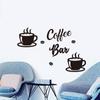 Nova xícara de café adesivos de parede autoadesivos para cafeteria Cozinha restaurante escritório embelezando adesivos de parede decorativos atacado