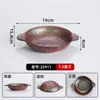 Montaña y Campo Melamina Densa Vajilla Montaña Olla Lenta Caliente Plato de Champiñones Silvestres y Verduras Plato para Guarnición de Hot Pot Plato con Doble Asa Vajilla