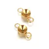 100 Piezas Acero Inoxidable Doble Colgante Accesorios para Joyería Pulsera Collar Conexión Anillo Redondo Soldado en Ambos Lados Soporte de Cristal DIY