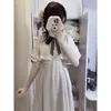 Em Estoque Vestido Japonês Doce de Renda Primeiro Amor com Capa de Renda Elegante Saia Patchwork com Laço e Temperamento