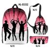 2022 Nuevo Transfronterizo Patrón Danza de Sombras Amazon Traje Periférico Mochila Bolso de Hombro Estuche para Lápices Set