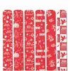 Papel de Regalo Navideño Placa de Cobre Brillante Base Roja Papel Navideño Campana Navideña Colgante de Ángel Papel Decorativo