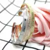 Joyería de Acero Inoxidable Creativo Pulsera de Acero de Titanio con Forma de Corazón Pulsera de Joyería con Forma de C Fabricante Mayorista Oro Rosa Circonita Apilable