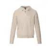 Suéter de Malha Casual Estilo Coreano Magic Bear para Outono e Inverno com Ponto Trançado, Gola Dupla de Gaivota, Corte Justo, Curto, Simples, Suéter para o Dia a Dia