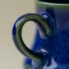 Taza de Té Pequeña de Tres Patas Azul Esmaltado Original Ino Kaiso, Exquisita Taza de Cata Hecha a Mano, Set de Té Kung Fu de Lujo Ligero, Taza de Maestro
