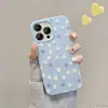 Funda Jelly para Teléfono de Pantalla Completa con Diseño Floral Adecuada para Apple 17 iPhone 15 Pro Max Modelo Nuevo 16 Fresca 14 Femenina