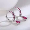 Pendientes Más Vendidos Transfronterizos con un Toque de Lujo Ligero y Gama Alta, Aros de Oreja Electroplateados en Oro Real con Circonita Microincrustada, Clips para Orejas de Gama Alta de Nicho