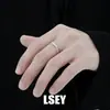 3938 Personalidad de Nicho Estilo Ins Minimalista Gama Alta Texturizado Irregular Hueco Anillo Abierto de Plata de Ley S925
