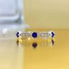 Joias de Ouro Longlong 2024 Novo Anel de Laço com Diamante em Prata S925 Moda Simples Versátil Anel Pequeno de Diamante