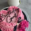 Decoración para Pastel de Cumpleaños Feliz Princesa Estilo Transfronterizo Acrílico Decoración de Pastel de Cumpleaños para Damas Reina