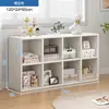 Gabinete de celosía partition de mesita de noche semi-cerrado gabinete de almacenamiento de dormitorio estante de almacenamiento de estantería de mesita de noche almacenamiento de extremo de cama de piso ocho compartimentos