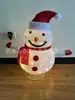 Boneco de Neve de Natal Transfronteiriço Tecido Retrátil Boneco de Neve Dobrável Ferro Dobrável Boneco de Neve 40LED Decoração de Natal Conjunto de Hotel