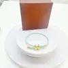 Fivela em Forma de I Dourada Rígida 3D Galvanizada a Cobre com Corda de Aço Pulseira de Mão Ajustável à Prova d'Água e Suor Pronta para Venda