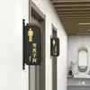 Señales Acrílicas para Baños de Hombres y Mujeres, Señales para Puertas de Baños de Hoteles y Restaurantes, Señales de Baño de Doble Cara