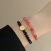 Pulsera de Pareja de Piedra Natural con Cuentas de Moda Nuevo Verano 2024 Moda Simple Pulsera Torre Eiffel de París