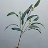Cross-border Ins segurando flor eucalipto único casamento mão carta decoração flor fina folhas de eucalipto com fábrica de frutas atacado