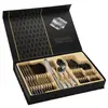 Vajilla de Acero Inoxidable 1010 Cuchillo, Tenedor y Cuchara Transfronterizo Amazon Juego de Cubiertos Regalo de Empresa Juego de 24 Piezas Cuchillo, Tenedor y Cuchara Estilo Occidental