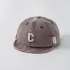 Novo estilo de chapéu de sol para bebê, boné macio com aba para bebê, estilo coreano, primavera e outono, chapéu lavado vintage desgastado, comércio exterior