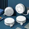 Regleta de enchufes retráctil de línea larga, regleta de enchufes multifuncional para el hogar con luz nocturna USB, fila de enchufes con almacenamiento poroso