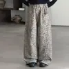 Roupas de Outono para Meninas 2026 Nova Moda Estilo Coreano Tricô e Calça Estampada de Leopardo para Crianças Maiores