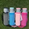 Taza Termo Creativa Cubierta Protectora de Vidrio Tela de Buceo Impresa Cubierta para Taza Correa Portátil para Niños Antiescaldaduras Aislamiento Térmico Bolsa para Tetera