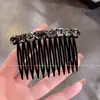 Pente de Cabelo Exquisito com Strass Rede Social Luxo Leve Versátil Pente para Costeletas Estilo Coreano Novo Pente de Inserção Traseira Acessório de Cabelo de Alto Padrão para Mulheres