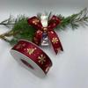 Fita de Natal Decoração para Embrulho de Presente Fita Estampada Flores de Feriado Embrulho de Caixa de Bolo Fita de Natal Fita de Seda