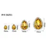 Venda Quente Transfronteiriça 7*10 Gota d'Água Colorida Acrílico Garra Dourada Garra de Girassol Strass para Costura à Mão Acessórios de Cabelo DIY e Decorações de Sapatos