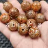 Contas de padrão de ágata de 20mm, contas soltas de jade, contas de ágata esculpidas em estilo antigo, acessórios de joias para pulseira e colar DIY