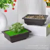 Vasos de Areia Roxa Imitação, Vasos Retangulares de Resina, Vasos para Bonsai, Vasos de Flores Estilo Chinês Vintage, Vasos Quadrados de Plástico para Flores