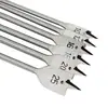 Conjunto de Brocas Planas para Marcenaria de 6 Peças Bolsa Suspensa Abridor de Furo de Perfuração Processamento Revestido de Titânio Cabo Hexagonal de Três Pontas Broca Rápida