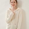 Cárdigan de Cachemira con Capucha y Cremallera 2024 Otoño e Invierno Nuevo para Mujer Holgado Adelgazante Camiseta Base Estilo Suave Chaqueta Corta