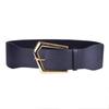 Cinturón Nuevo Transfronterizo para Mujer, Decoración de Hebilla Metálica Moderna y Elegante, Cinturilla Elástica, Accesorios de Faja Ancha en Stock