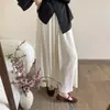 Saia midi plissada texturizada recomendada para mulheres, novo estilo chinês de verão, modeladora, cintura alta, solta, versátil, saia longa, fina