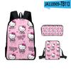 3D Nuevo Producto HelloKitty Dibujos Animados Lindo Sanrio Hello Kitty Mochila Escolar Mochila Bolso de Hombro Estuche para Lápices Mochila