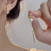 Placa de Incienso para Mosquitos sin Orejas Pinza para Oreja Diseño de Estilo Frío Pendientes Pendientes Largos con Borlas para Mujer Pinza para Oreja Indolora Versátil
