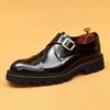 [vip para] Taobao mais vendido senso de alta qualidade sapatos de couro brilhante masculinos forro de couro bovino sola grossa de três juntas sapatos Mengke