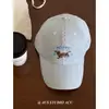 Gorra de Béisbol Vertical a Rayas Vintage para Mujer 2026 Nuevo Estilo Bordado de Dachshund Gorra de Ala Suave Sombrero de Sol de Alta Gama