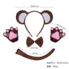 Diadema de Cabeza de Mono Pequeño para Niños de Mascarada Accesorios para Escena y Drama Diadema de Hermano Mono Adorno de Cabeza de Animal para Halloween