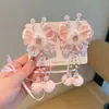 Pinza para el pelo de niña pequeña León Danzante Hanfu Borla Año Nuevo Accesorio para el pelo Peluca Princesa Lazo Adorno para el pelo Pinza para el pelo de niños
