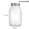 Frasco de Vidro Hermético Tipo Mason Jar Amazon Transfronteiriço Frasco para Chá Frasco de Armazenamento Frasco para Lanche Geleia Salada de Frutas