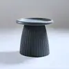 Mesa de Café Redonda de Plástico Nórdica para Sala de Estar, Mesa Auxiliar Simple para Apartamentos Pequeños, Lujo Ligero Creativa Moderna Estilo Ins