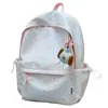 Mochila de Novo Estilo, Bolsa Transversal Bordada Simples, Mochila Escolar Grande para Estudantes, Bolsa Leve Multicamadas para Estudante Universitário com Compartimento para Computador